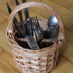 wicker cutlery basket