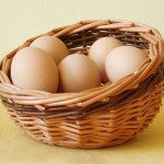egg basket made from willow