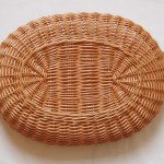 oval basket made from buff willow