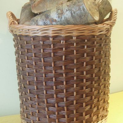 round log basket - straight sided