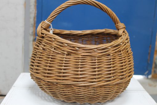 round willow shopping basket