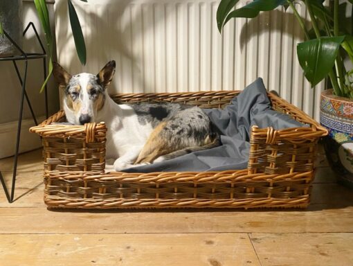 wicker dog basket made in uk